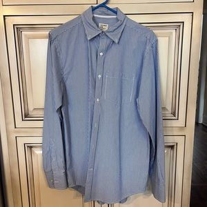Old Navy Blue and White Pinstripe Button Down